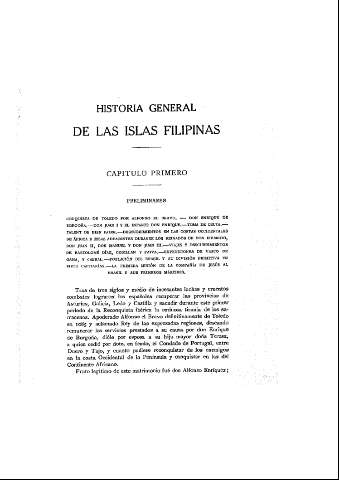 IX [Historia General de las Islas Filipinas y Capítulo I]