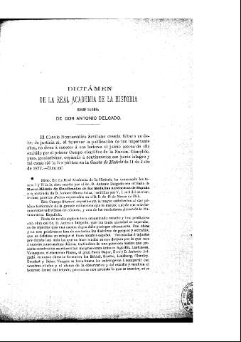 479 [Dictamen de la Real Academia de la Historia sobre la obra de Don Antonio Delgado]