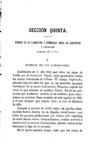 191 [Sección V (Monedas de los Almoravides, ... (desde 480 a 570))]