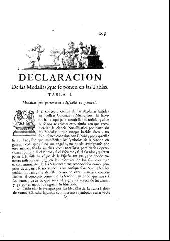 105 [Declaracion de las Medallas, que se ponen en las Tablas]