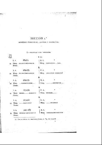1 [Sección 1ª. Monedas primitivas, latinas y bilingües]