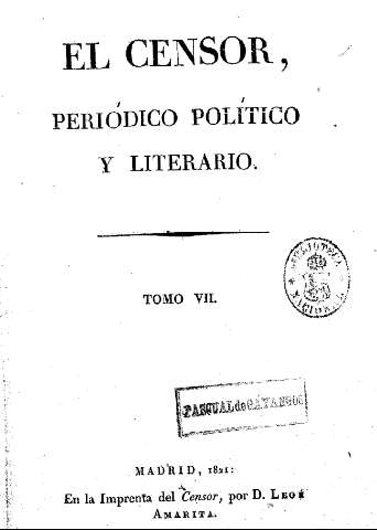 El censor, periódico político y literario. Tomo VII