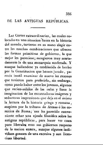 De las antiguas repúblicas