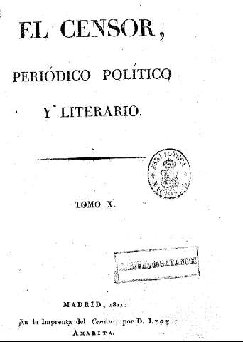 El censor, periódico político y literario. Tomo X