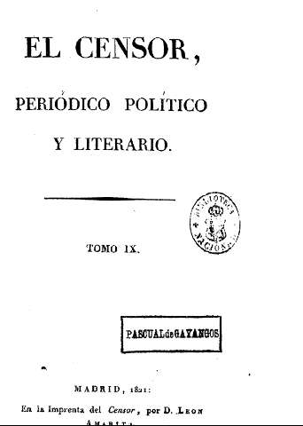 El censor, periodico político y literario. Tomo IX
