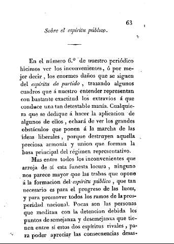 Sobre el espíritu público