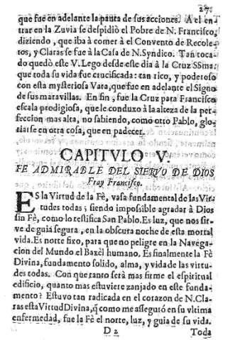 CAPITVLO V. Fe admirable del siervo de Dios....