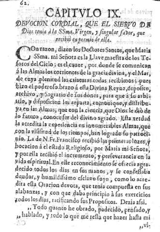 CAPITVLO IX. Devocion cordial, que el siervo de Dios...