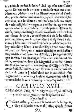 CAPITVLO XVIII. Obra Dios por su siervo Claras milagros de varios generos...