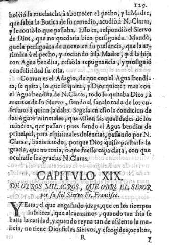 CAPITVLO XIX. De otros milagros, que obro el Señor...
