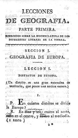 Lecciones de geografía. Parte Primera. Seccion I. Geografía de Europa. Leccion I