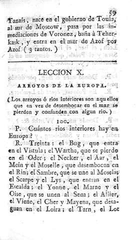 Leccion X. Arroyos de la Europa