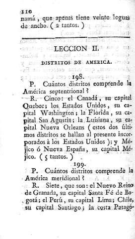 Leccion II. Distritos de América