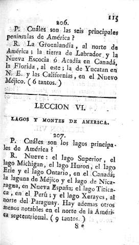 Leccion VI. Lagos y montes de America