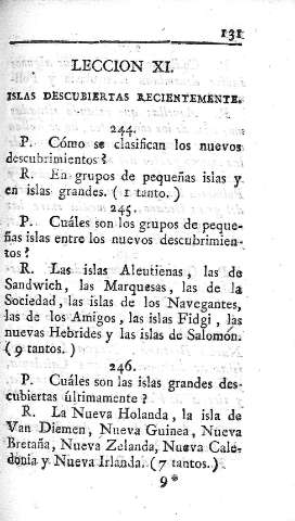 Leccion XI. Islas descubiertas recientemente