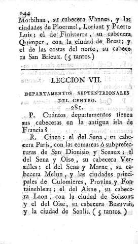 Leccion VII. Departamentos septentrionales del centro