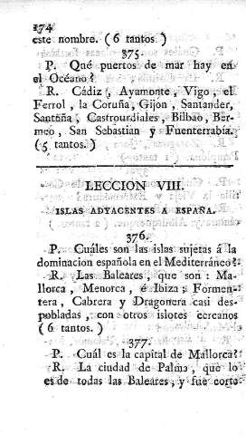 Leccion VIII. Islas adyacentes a España