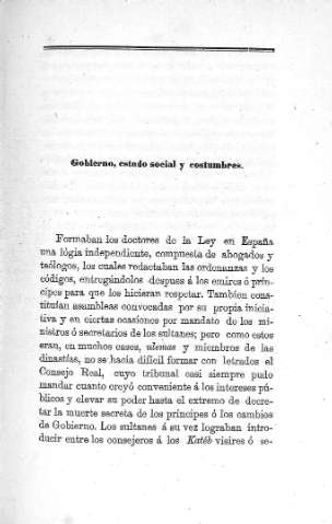 Gobierno, estado social y costumbres
