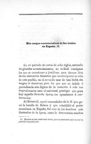 Más rasgos característicos de los árabes en España