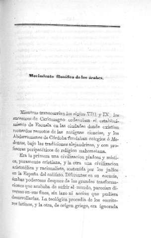 Movimiento filosófico de los árabes
