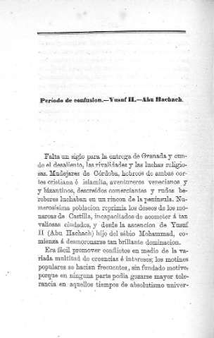 Periodo de confsion. Yusuf II Abul Hachach