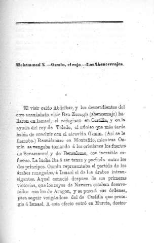 Mohammad I. Osmin. el cojo. Los Abencerrajes