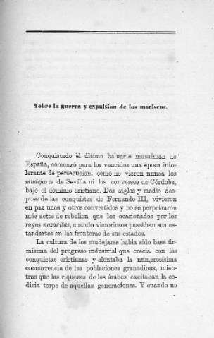Sobre la guerra y la expulsion de los moriscos