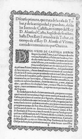 Discurso primero, que trata de la casa de Tobar, y de su antiguedad, y grandeza
