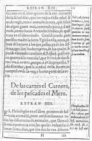 De las carnes el Carnero,  de los pescados el Mero. Refran XIIII