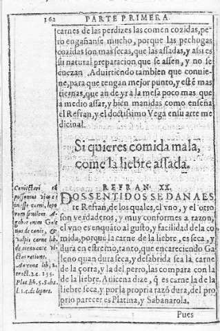 Si quieres comida mala,  come la liebre assada. Refran XX