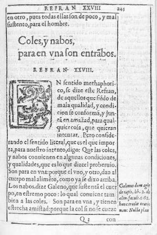 Coles, y nabos,  para en vna son entra~bos. Refran XXVIII    