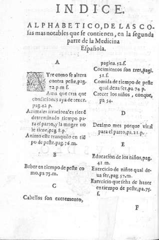Indice alphabetico de las cosas mas notables que se contienen