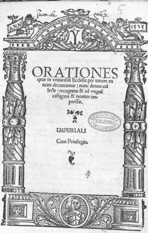 Orationes quae in vniversali Ecclesia per totum...