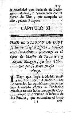 Capitulo XI. Hace el Siervo de Dios su tercero viage à España...