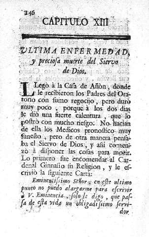 Capitulo XIII. Ultima enfermedad, y preciosa muerte del Siervo de Dios