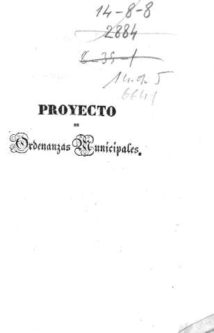 Proyesto de Ordenanzas Municipales