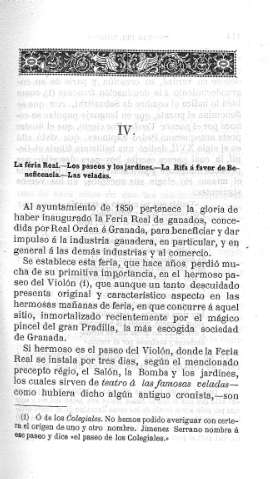 IV. La feria Real.- Los paseos y los jardines.- La Rifaá favor de Beneficiencia.- Las veladas