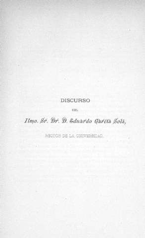 Discurso del Ilmo. Sr. Dr. D. Eduardo García Solá