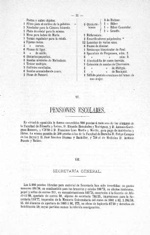 V. Pensiones escolares