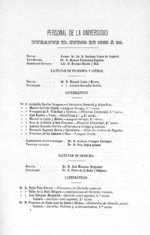 Personal de la Universidad