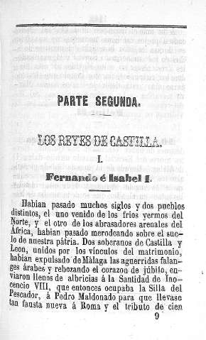 Parte segunda. Los Reyes de Castilla