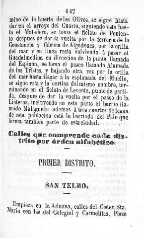 Primer distrito. San Telmo