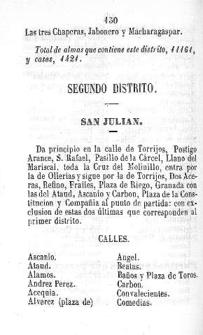 Segundo distrito. San Julián