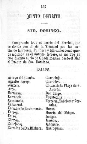 Quinto distrito. Sto. Domingo
