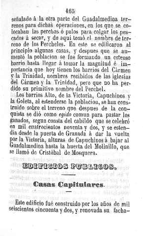Edficios publicos. Casas capitulares