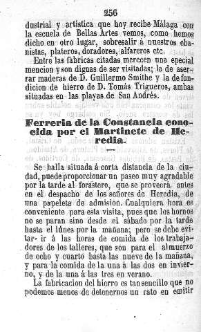 Ferreria de la Constancia conocida por el Martinete de Heredia