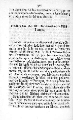 Fábrica de D. Francisco Mitjana