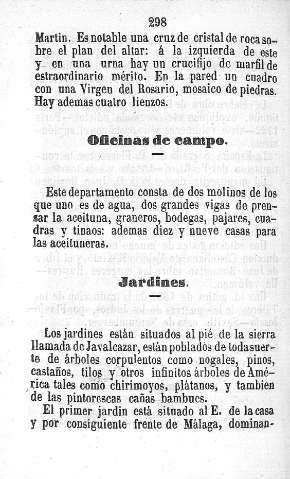 Oficinas de campo. Jardines