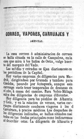Correo, vapores, carruajes y agencias
