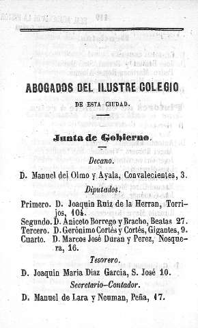 Abogados del ilustre colegio de esta ciudad